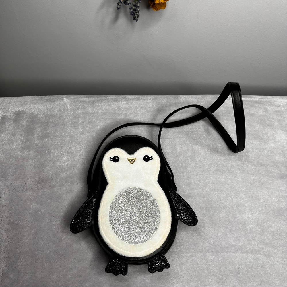 Kids penguin mini cross body purse
